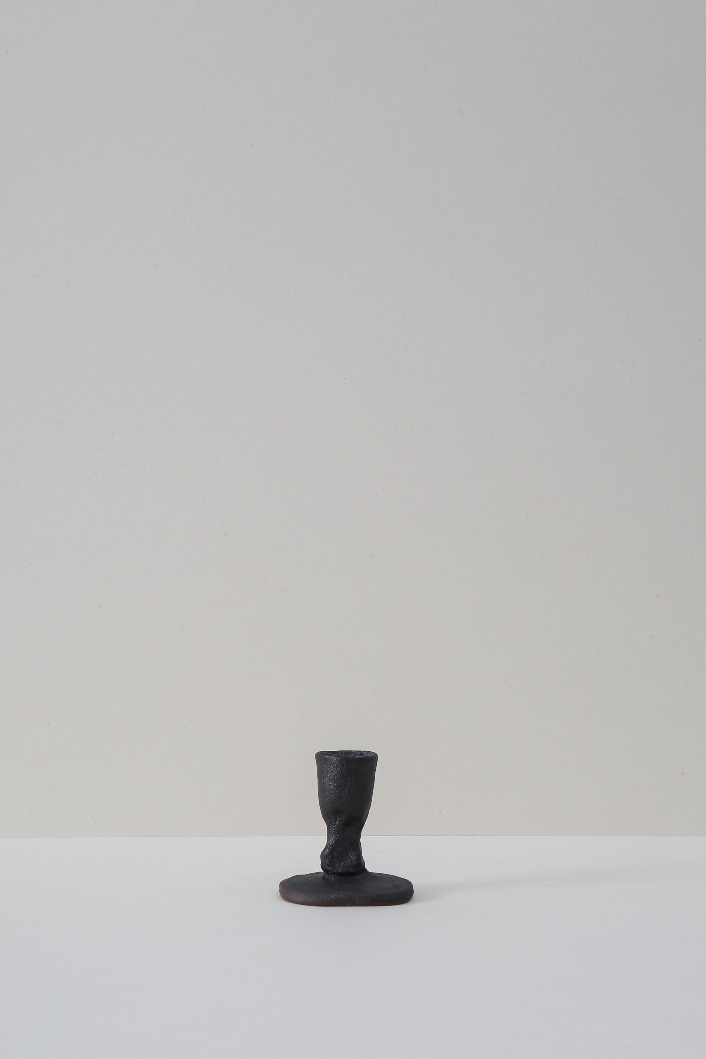 Pinched Candle Holder - Black