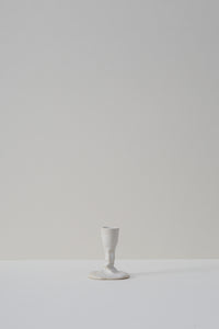 Pinched Candle Holder - White
