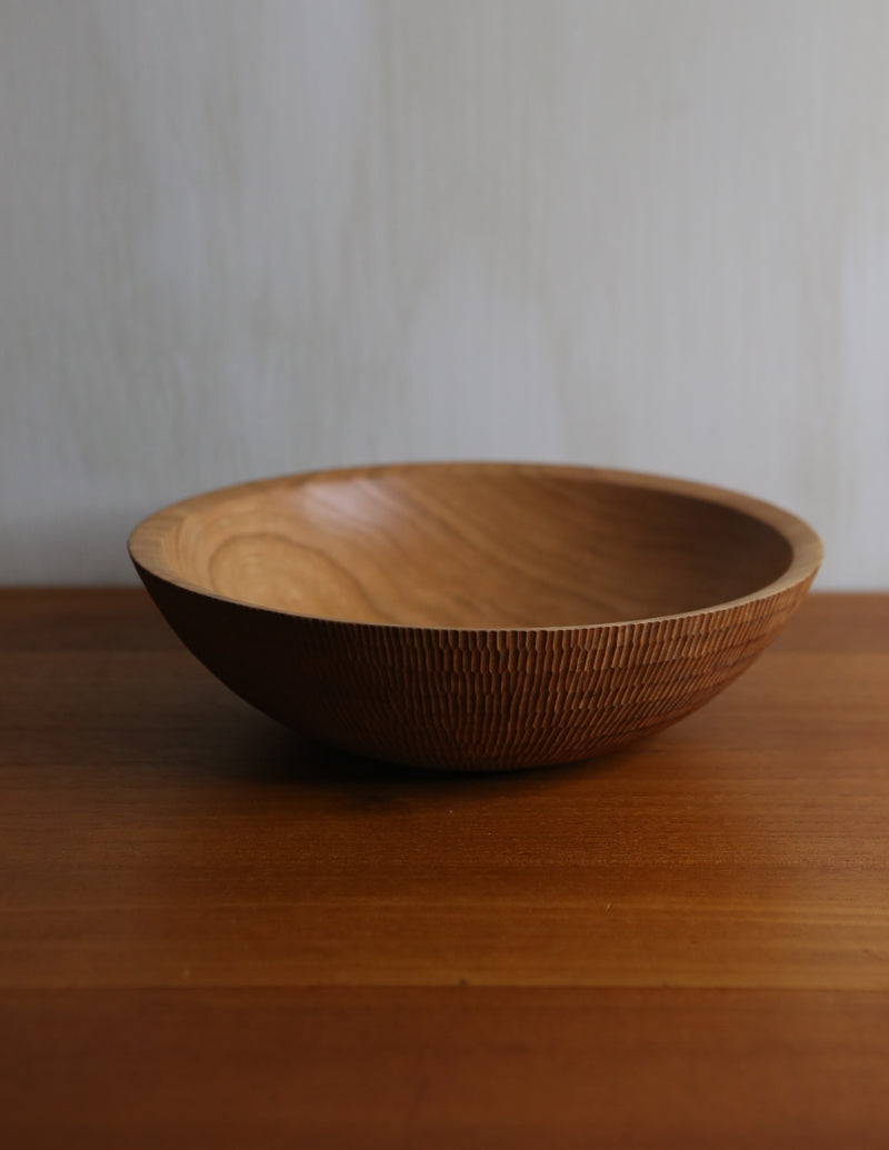 Carved Cherry Serving Bowl