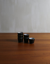 Vintage Small Tenmoku Cups (Set of 6)