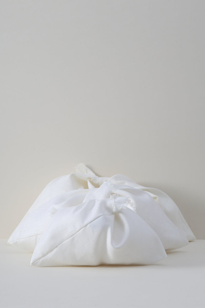Linen Origami Bag - White