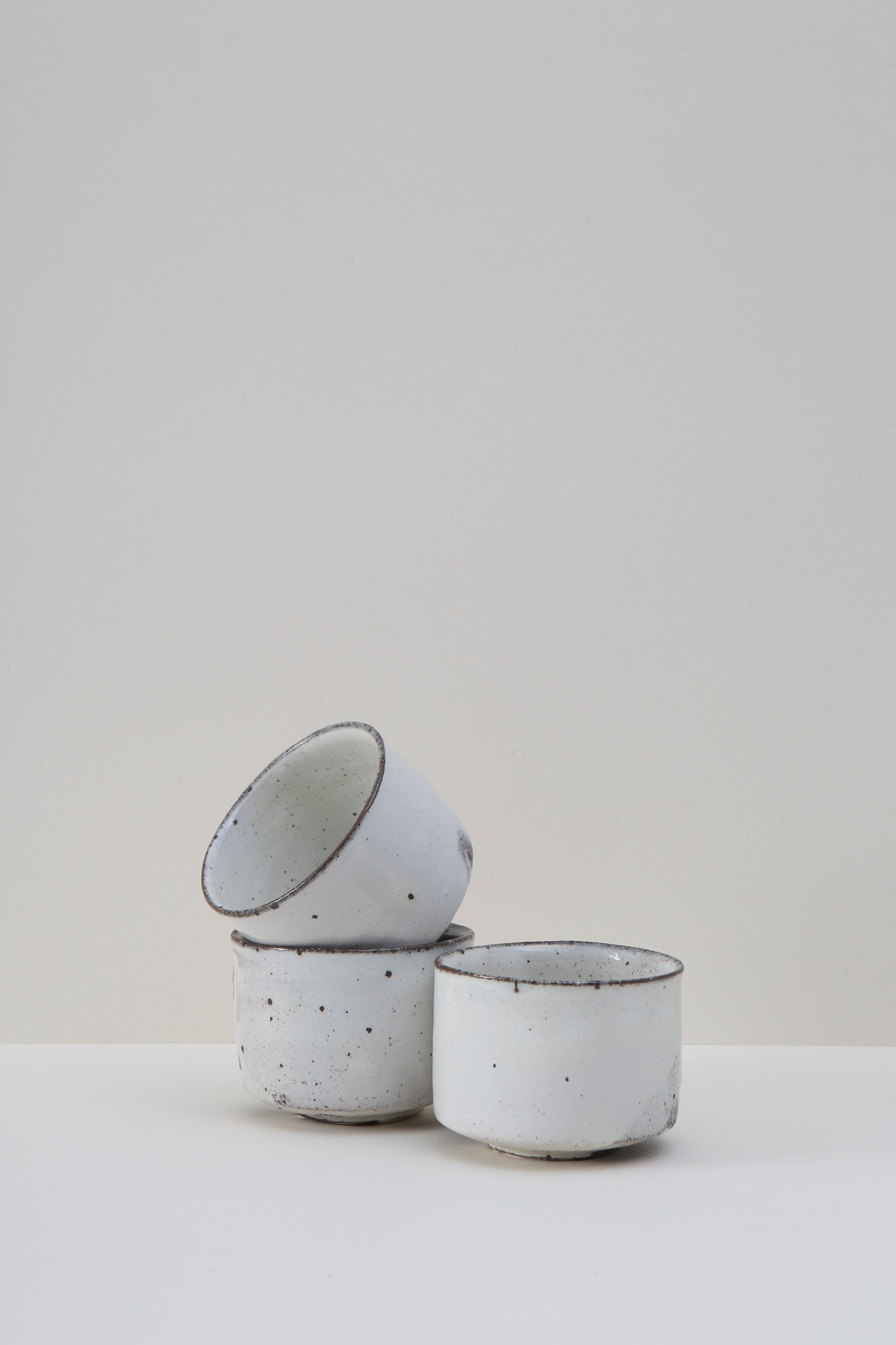 Straight Walled Matcha Bowl - Almond Ash