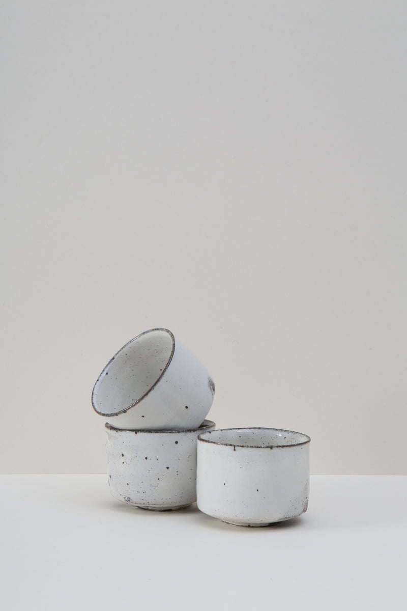 Straight Walled Matcha Bowl - Almond Ash