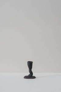 Pinched Candle Holder - Black