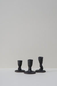 Pinched Candle Holder - Black