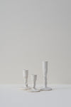 Pinched Candle Holder - White