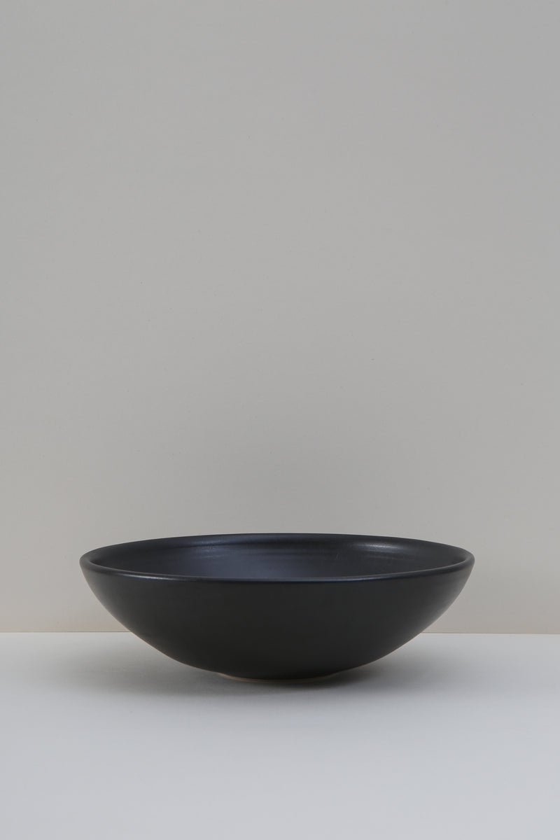 Low Black Serving Bowl